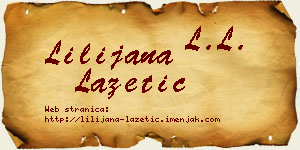 Lilijana Lazetić vizit kartica